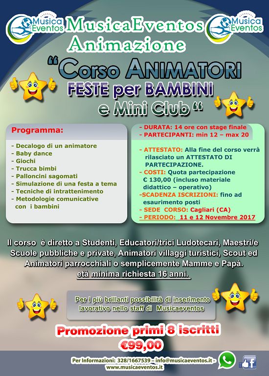 Corso Animatori Feste per Bambini Carbonia 2016