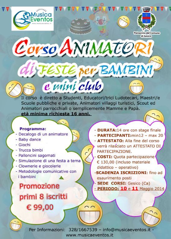 Corso Animatori di Feste per Bambini 2014