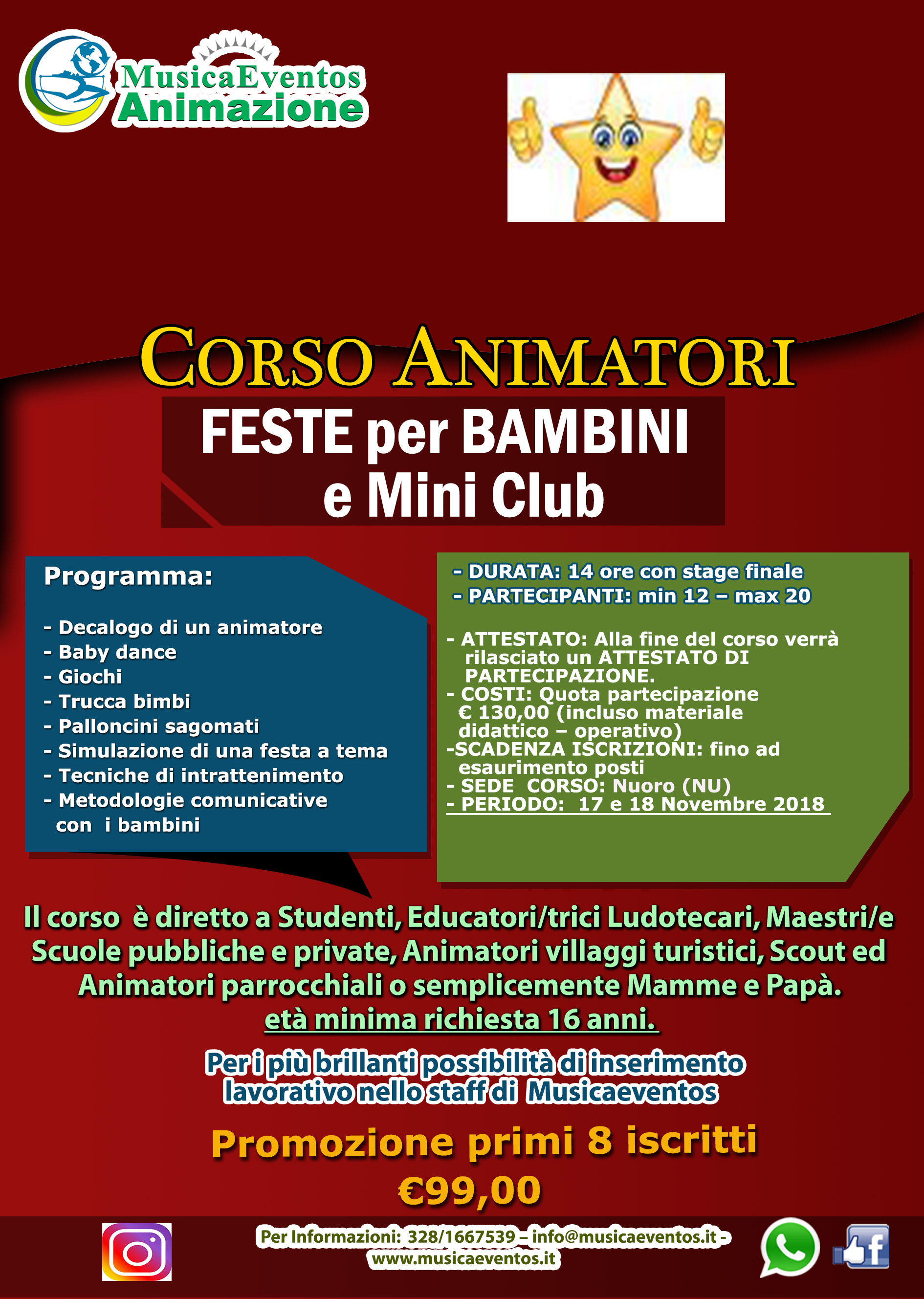 Corso Animatori Feste per Bambini Carbonia 2016